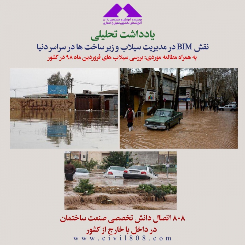 یادداشت تحلیلی: نقش BIM در مدیریت سیلاب و زیر ساخت ها در سراسر دنیا