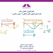 فیلم آموزش تحلیل سازه (ویژه آمادگی آزمون ارشد و دکتری عمران)- جلسه نهم: فرمول های حفظی ۲+ روش سختی ۱