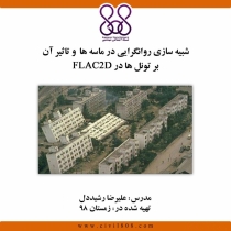 فیلم آموزشی شبیه سازی روانگرایی در ماسه ها و تاثیر آن بر تونل ها در FLAC 2D
