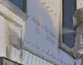 استفاده از اسپری فوم در عایق بندی دبیرستان پرسکات ، ویسکانسین