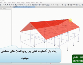 اثر مشبندی سقف‌های شیبدار در انتقال بار ثقلی