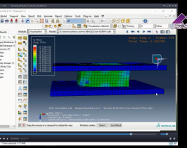 قسمتی از فیلم مدل سازی و طراحی و تحلیل غیر خطی جداسازهای لرزه ای در نرم افزار ABAQUS
