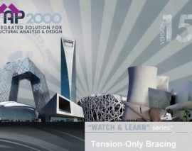 آموزش SAP2000 بخش 09 Tension-only Bracing