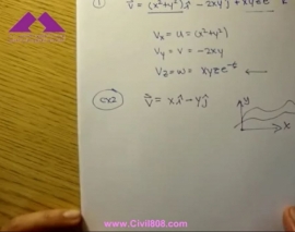 آمادگی آزمون بین المللی FE و PE بخش fluid mechanics کتاب munson & young & okiishi & قسمت مکانیک سیالات - 03 - میدان سرعت ساده، مثال 1 آمادگی آزمون بین المللی FE و PE بخش fluid mechanics کتاب munson & young & okiishi & قسمت مکانیک سیالات - 03 - میدان سرعت ساده، مثال 1