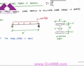 آمادگی آزمون بین المللی FE و PE سری structure free بخش Shear Stress in Beams Example - Mechanics of Materials