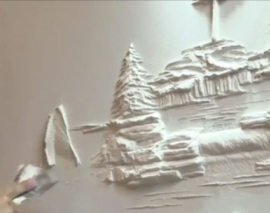 خلق آثار هنری فوق العاد زیبا با گچ کاری 3 بعد بر روی دیوار با گچ کشته خلق آثار هنری فوق العاد زیبا با گچ کاری 3 بعد بر روی دیوار با گچ کشته