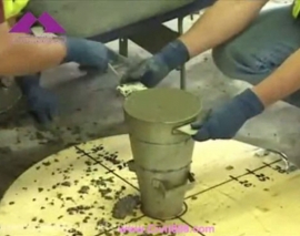 آزماش اسلامپ بر روی بتن حاوی فوق روان کننده آزماش اسلامپ بر روی بتن حاوی فوق روان کننده