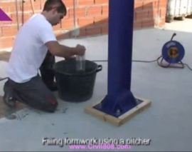 نحوه قالب بندی چوبی پای ستون برای گروت ریزی نحوه قالب بندی چوبی پای ستون برای گروت ریزی