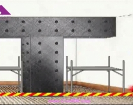 انیمیشن تقویت ساختمان های بتنی با روش جکتینگ فولادی