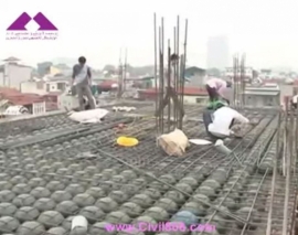 کلیپ اجرای سقف بابل دک (دال مجوف دوطرفه) در چین