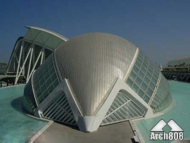  	 خانه اپرا  Opera House    شهرک علوم و هنر والنسیای اسپانیا ، شاهکاری از سانتیاگو کالاتراوا 	