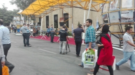 پشت صحنه فیلم برداری از بیست و نهمین نمایشگاه بین المللی ساختمان تهران
