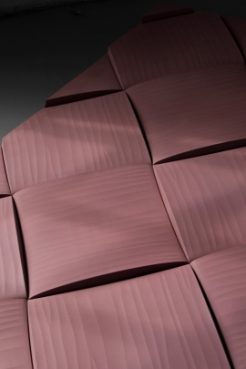 Note Design creates bulging weave-effect tiles for Kaza Concrete