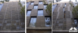 طراحی منحصر به فرد نمای ساختمان/تهران،خیابان خرسند