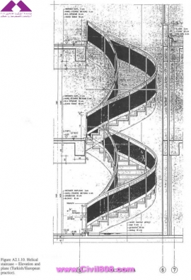 مجموعه عکس های طراحی، مدلینگ، اجرا و انواع پله ها کتاب ارزشمند Staircases - Structural Analysis and Design نوشته اساتید M.Y.H. Bangash, T. Bangash بخش پنجم