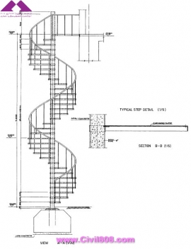 مجموعه عکس های طراحی، مدلینگ، اجرا و انواع پله ها کتاب ارزشمند Staircases - Structural Analysis and Design نوشته اساتید M.Y.H. Bangash, T. Bangash بخش ششم
