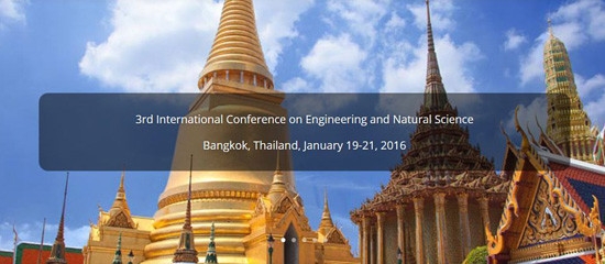کنفرانس بین المللی مهندسی و علوم طبیعی - تایلند 2016