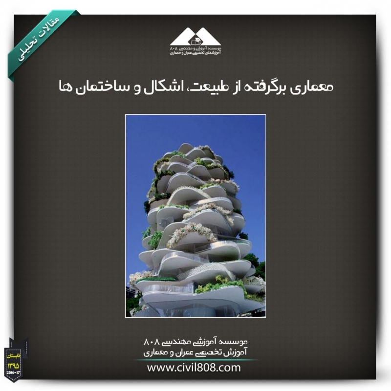 مقاله تحلیلی: معماری برگرفته از طبیعت، اشکال و ساختمان ها