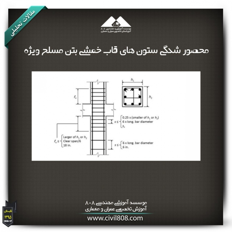 مقاله تحلیلی: محصور شدگی ستون های قاب خمشی بتن مسلح ویژه مقاله تحلیلی: محصور شدگی ستون های قاب خمشی بتن مسلح ویژه