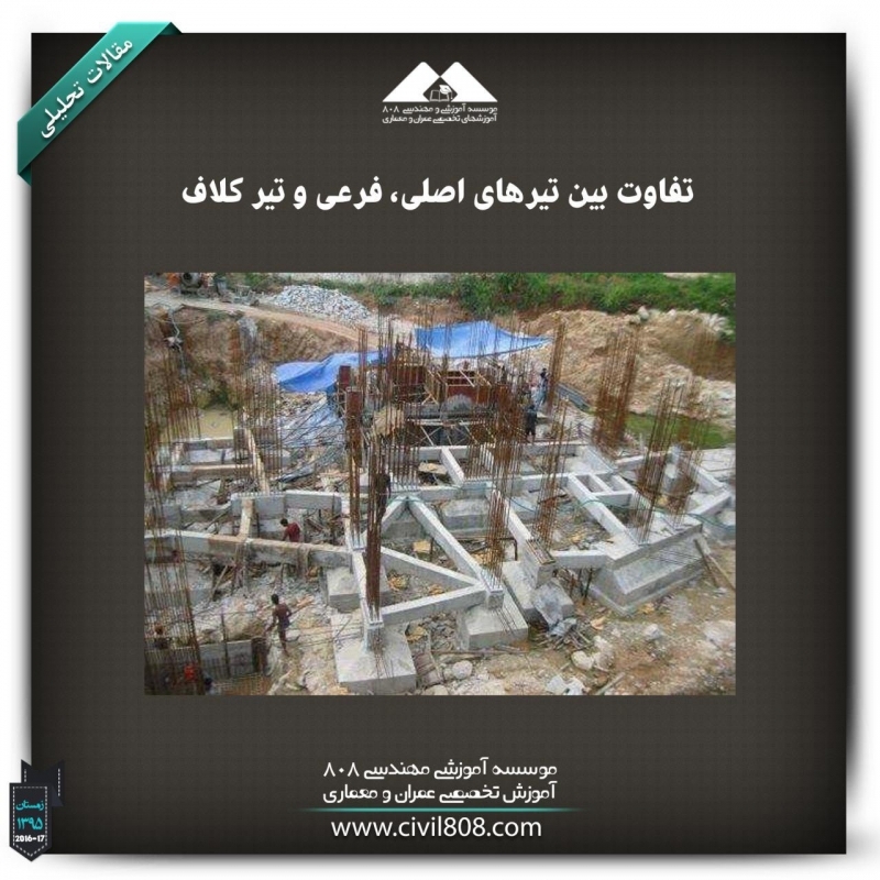 مقاله تحلیلی: تفاوت بین تیرهای اصلی، فرعی و تیر کلاف