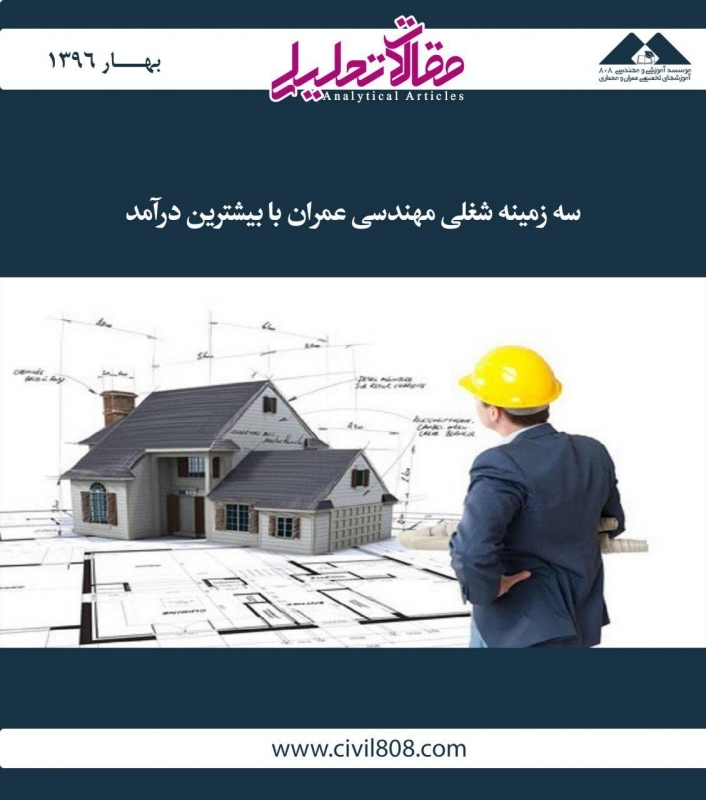 مقاله تحلیلی: سه زمینه شغلی مهندسی عمران با بیشترین درآمد