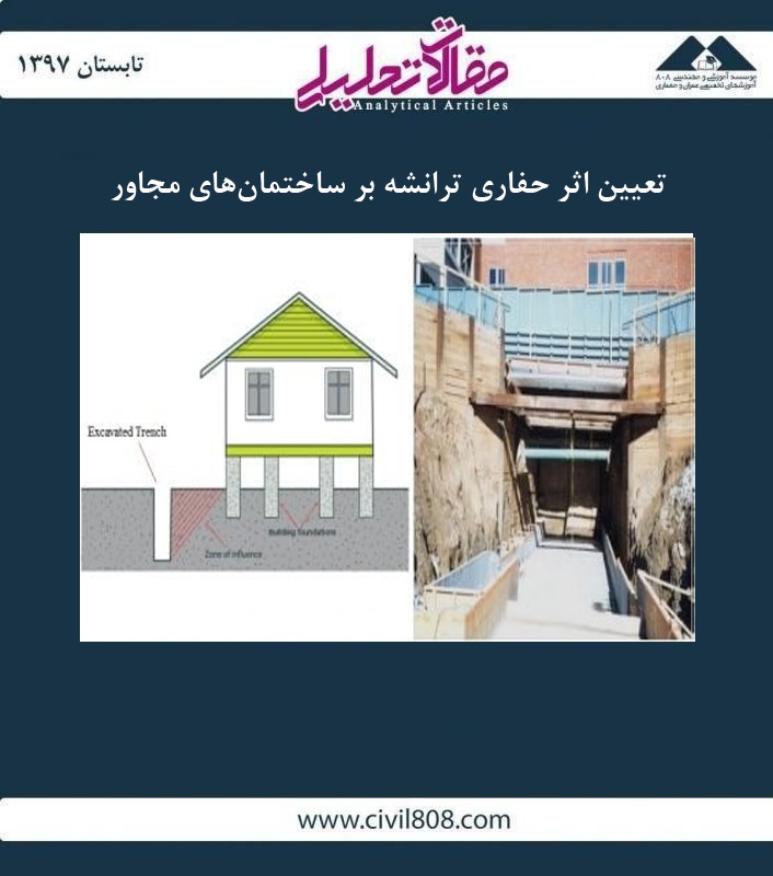 مقاله تحلیلی: تعیین اثر حفاری ترانشه بر ساختمان های مجاور مقاله تحلیلی: تعیین اثر حفاری ترانشه بر ساختمان های مجاور