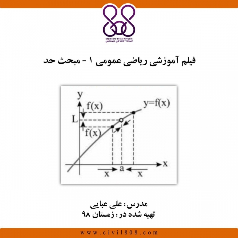 فیلم آموزش رياضى عمومى ١- مبحث حد نیمه دوم سال 99 فیلم آموزش رياضى عمومى ١- مبحث حد نیمه دوم سال 99