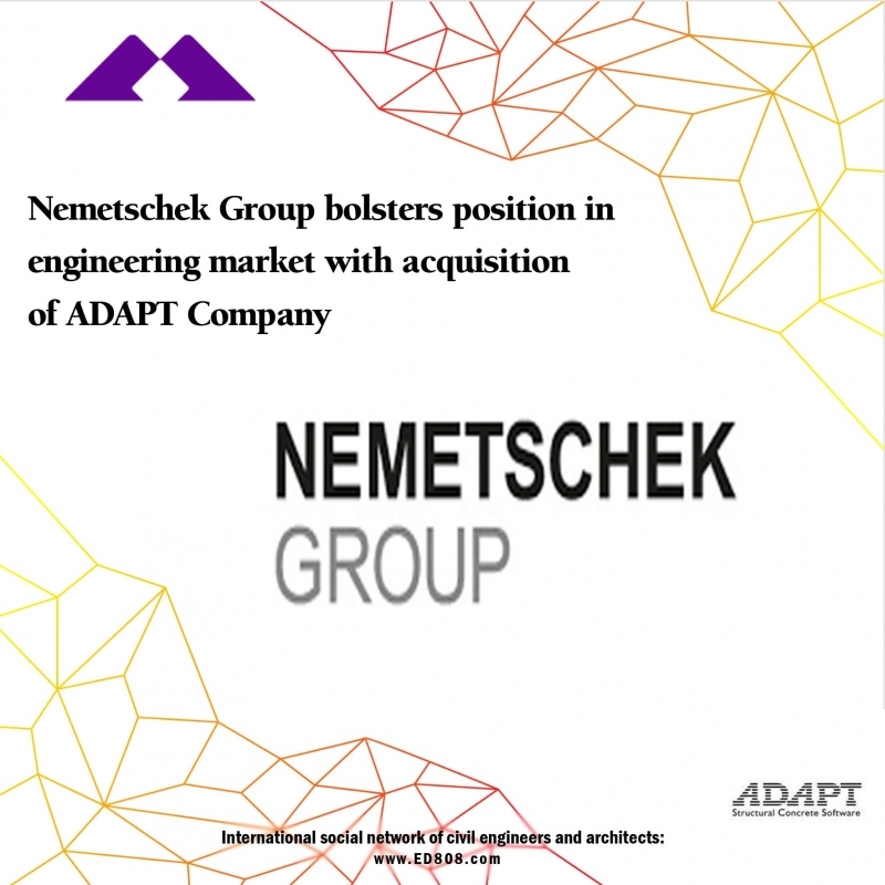 ادغام شرکت Nemetschek با شرکت ADAPT (شرکت نرم افزاری طراحی سقف های پس تنیده)