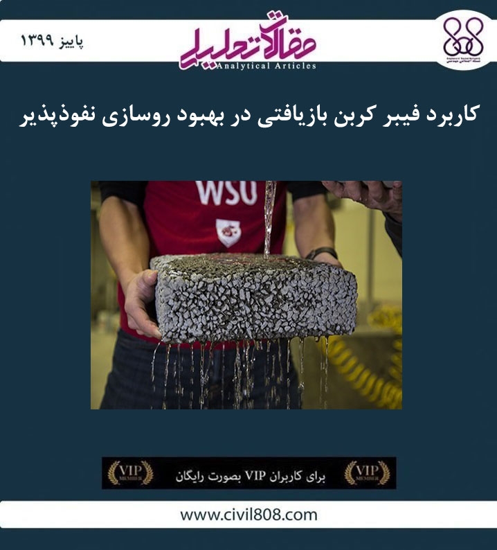 مقاله تحلیلی: کاربرد فیبر کربن بازیافتی در بهبود روسازی نفوذپذیر