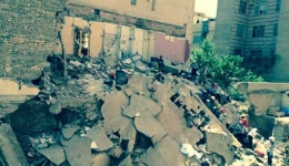 ریزش ساختمانی در تهرانپارس بر اثر گودبرداری غیراصولی+ تصاویر