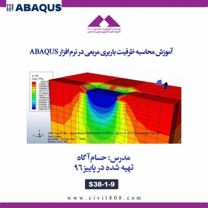 آموزش محاسبه ظرفیت باربری مربعی در نرم افزار ABAQUS